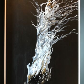 Картина под названием "Golden marbled tree…" - Segolene Genoud (SEG'S), Подлинное произведение искусства, Акрил Установлен н…