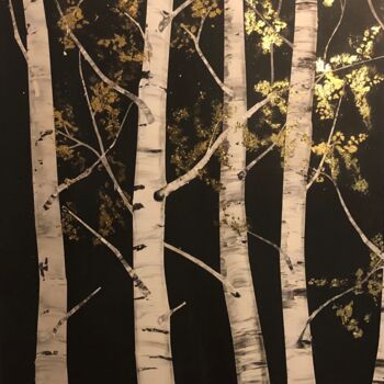 제목이 "forêt de bouleaux"인 미술작품 Segolene Genoud (SEG'S)로, 원작, 안료