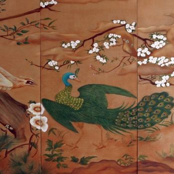 Peinture intitulée "printemps chinois" par Sehla Kilani, Œuvre d'art originale