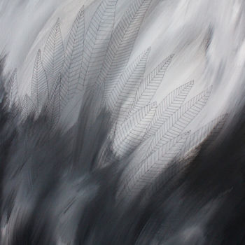 Painting titled "Plumes" by Sekeling, Original Artwork, Acrylic