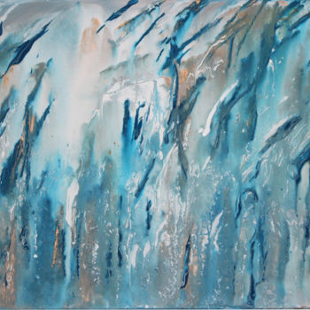 Painting titled "Blue Forest" by Sekeling, Original Artwork, Acrylic