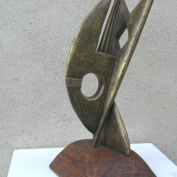 Skulptur mit dem Titel "Antelope- 2eme face" von Sekou, Original-Kunstwerk