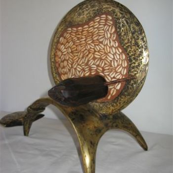 Sculpture intitulée "Le Poumon de l'envi…" par Sekou, Œuvre d'art originale