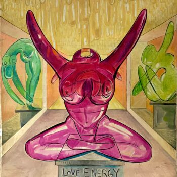 Schilderij getiteld "Manna of Heaven" door Seksikoza Loveenergy Style Contemporary, Origineel Kunstwerk, Olie