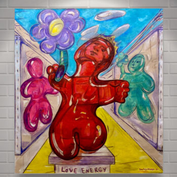 Painting titled "Going beyond" by Seksikoza Loveenergy Style Contemporary, Original Artwork, Oil