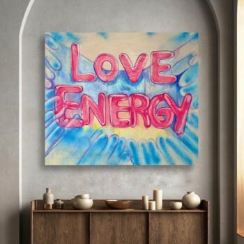 Painting titled "LoveEnergy" by Seksikoza Loveenergy Style Contemporary, Original Artwork, Oil