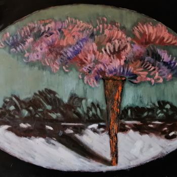 Peinture intitulée "Flowers on a vase" par Dilbar Suleymanova, Œuvre d'art originale, Huile