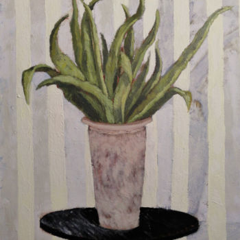 Schilderij getiteld "Aloe" door Dilbar Suleymanova, Origineel Kunstwerk, Olie