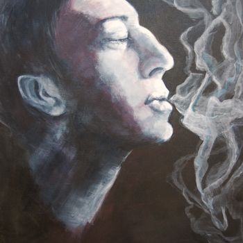 Painting titled "Serge Gainsbourg "l…" by Selena, Original Artwork, Acrylic