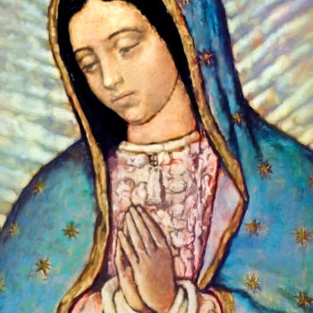 Pintura titulada "Our Lady of Guadalu…" por Albert Sellaman, Obra de arte original, Pintura Digital