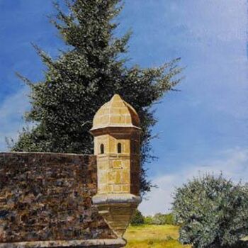 Painting titled "ECHAUGUETTE Bastion…" by Jean-Claude Selles Brotons, Original Artwork, Oil