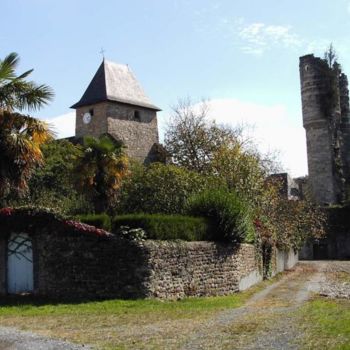 Photography titled "l'église et la tour…" by Jean-Claude Selles Brotons, Original Artwork