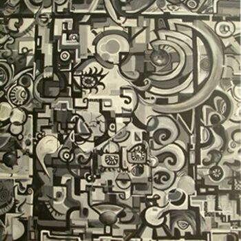 Pintura intitulada "puzzle" por Sely, Obras de arte originais