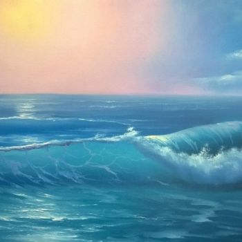 Картина под названием "Волна неудержимая.j…" - Darya Semenova, Подлинное произведение искусства, Масло