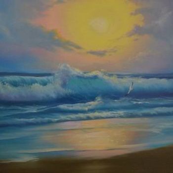 Pintura titulada "Океанская волна.jpg" por Darya Semenova, Obra de arte original, Oleo