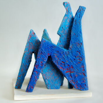 Sculpture intitulée "Wind and Waves" par Evgen Semenyuk, Œuvre d'art originale, Pâte polymère