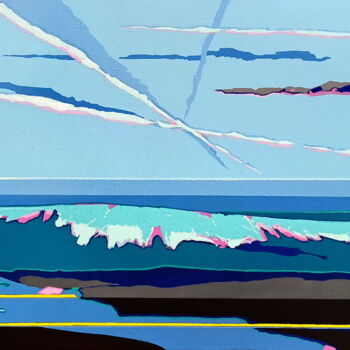 Картина под названием "Calm Waves (Near No…" - Evgen Semenyuk, Подлинное произведение искусства, Акрил