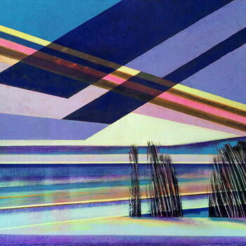 绘画 标题为“Abstract Sunset” 由Evgen Semenyuk, 原创艺术品, 丙烯