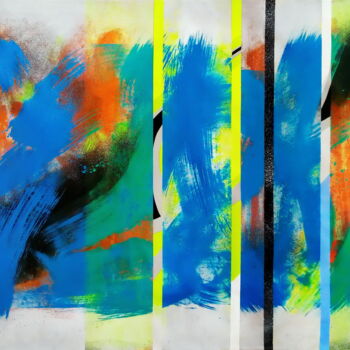 Pittura intitolato "Abstract Lines 17" da Evgen Semenyuk, Opera d'arte originale, Acrilico