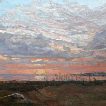 Картина под названием "Облака над Финским…" - Орест, Подлинное произведение искусства, Масло