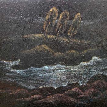 Картина под названием "Мираж" - Орест, Подлинное произведение искусства, Масло
