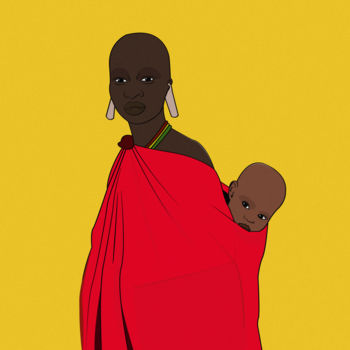 Arte digital titulada "africa.jpg" por Sena Eser, Obra de arte original, Pintura Digital