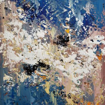 Картина под названием "Abstract 22104" - Alex Senchenko, Подлинное произведение искусства, Акрил Установлен на Деревянная ра…