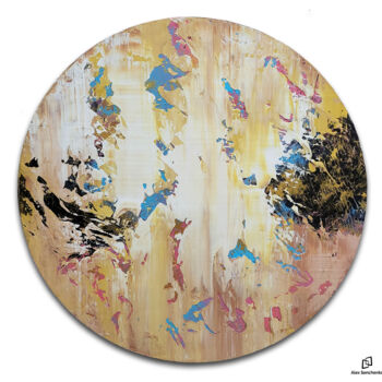 Картина под названием "Abstract 22109" - Alex Senchenko, Подлинное произведение искусства, Акрил Установлен на Деревянная ра…