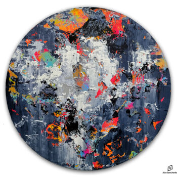 Картина под названием "Abstract 22114" - Alex Senchenko, Подлинное произведение искусства, Акрил Установлен на Деревянная ра…
