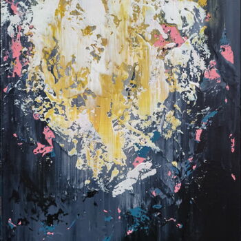 Malarstwo zatytułowany „Abstract 22142” autorstwa Alex Senchenko, Oryginalna praca, Akryl Zamontowany na Drewniana rama noszy