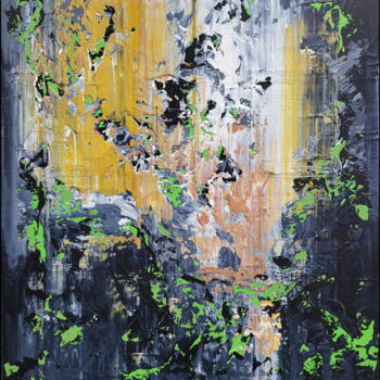 Painting titled "Abstract 22143" by Alex Senchenko, Original Artwork, Acrylic Mounted on Wood Stretcher frame