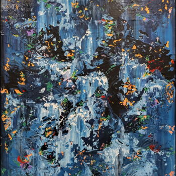 Картина под названием "Abstract 2317" - Alex Senchenko, Подлинное произведение искусства, Акрил Установлен на Деревянная рам…