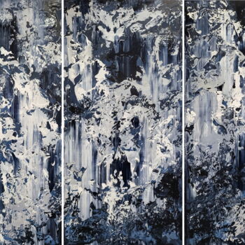 Картина под названием "Abstract 2341" - Alex Senchenko, Подлинное произведение искусства, Акрил Установлен на Деревянная рам…