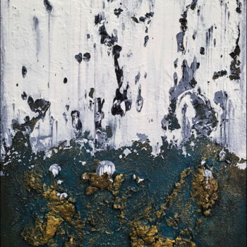 Ζωγραφική με τίτλο "Abstract 2349" από Alex Senchenko, Αυθεντικά έργα τέχνης, Ακρυλικό Τοποθετήθηκε στο Ξύλινο φορείο σκελετό