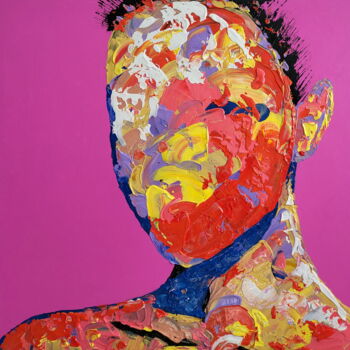 Ζωγραφική με τίτλο "Persona YB2306" από Alex Senchenko, Αυθεντικά έργα τέχνης, Ακρυλικό Τοποθετήθηκε στο Ξύλινο φορείο σκελε…