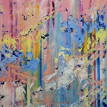 Картина под названием "Abstract 2399" - Alex Senchenko, Подлинное произведение искусства, Акрил Установлен на Деревянная рам…