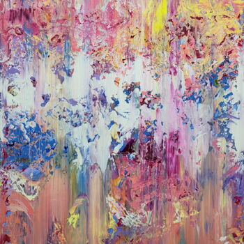 Картина под названием "Abstract 23102" - Alex Senchenko, Подлинное произведение искусства, Акрил Установлен на Деревянная ра…