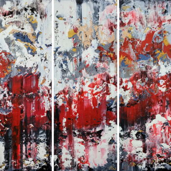Картина под названием "Abstract 23106" - Alex Senchenko, Подлинное произведение искусства, Акрил Установлен на Деревянная ра…
