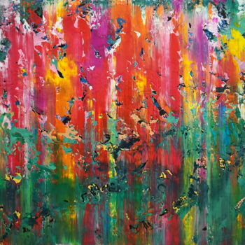 Картина под названием "Abstract 2429" - Alex Senchenko, Подлинное произведение искусства, Акрил Установлен на Деревянная рам…