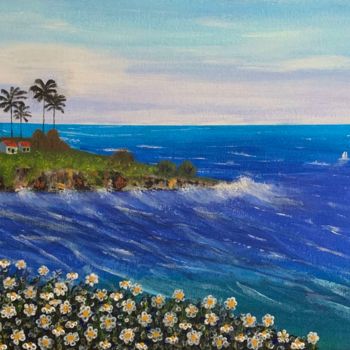 Malerei mit dem Titel "Das Meer" von Senida Kalac, Original-Kunstwerk, Acryl