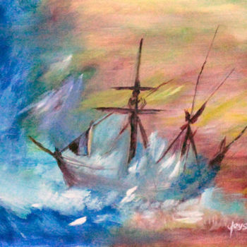 Artigianato intitolato "Gemi - Ship" da Veysel Şen, Opera d'arte originale