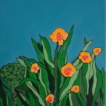 Schilderij getiteld "Narcissus" door Seon Young Park, Origineel Kunstwerk, Acryl