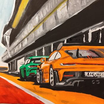 Pintura intitulada "Porsche 991 GT3 RS…" por Sepp Wörle, Obras de arte originais, Acrílico
