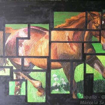 Painting titled "Caballo" by Marcela, Original Artwork