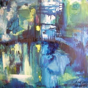 Painting titled "Azul noche" by Marcela, Original Artwork