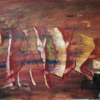 Pintura intitulada "Abstract 5" por Serdar Kisacik, Obras de arte originais