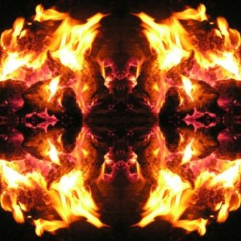 Arts numériques intitulée "symétrie feu 01" par Serein, Œuvre d'art originale