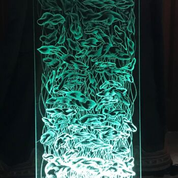 Estampas & grabados titulada "Stele - 1" por Serena Giaquinto, Obra de arte original, Grabado