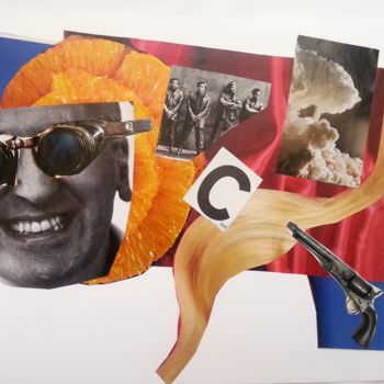Collages titled "Gun man" by Diane K, Original Artwork