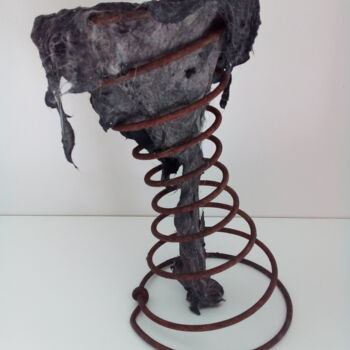 Sculptuur getiteld "Black hole" door Serendipity Liche, Origineel Kunstwerk, Draad